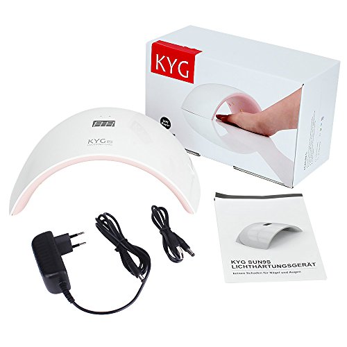 KYG Nagellacktrockner UV-Nagellampe 24W 15 LEDs Lichthärtegerät Infrarot Sensor Lichthärtungsgerät für Shellac, Gelnagellack mit Timer Rosa - 7