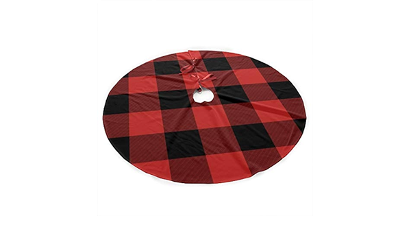 Red and black buffalo check tree skirt Clearance