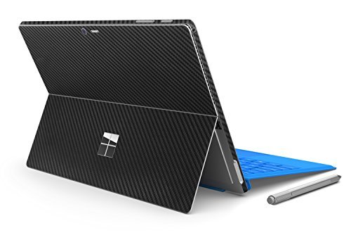 Herngee Schutz Aufkleber mit Karbonfaser-Textur-Oberfläche, Microsoft Surface schwarz (karbonfaser-design) Surface Pro 4