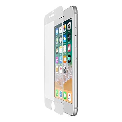 Belkin - ScreenForce - Film de protection d'écran en verre tempé avec couverture bord à bord (edge to edge) pour iPhone 6, 6s, 7, 8, Blanc