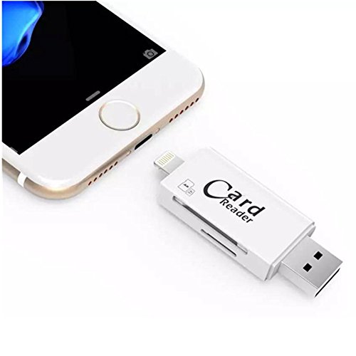 LOTUS LIFE® Neuer Kabel-Speicherkartenleser-Blitz USB-OTG SDHC Sd Karte Mikro-Sd TF Karten-Adapter für für Apple iPhone 5 / 5s / 5c / 6/6 Plus / 6s / 6s Plus, iPod Note 5, iPod nano 7, Mini 2 / mini 3 / mini 4, iPad 4 / iPad Luft / iPad Luft 2, iPad Pro, Computer, Mac, Laptop und PC - 2