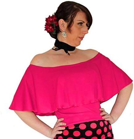Cold Shoulder Flamenco Frill Top - All Colours!
