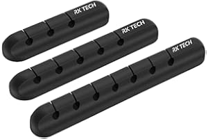 ROHANS RK TECH Cable Wire Clips Ties, Holder Tidy Management. Organise Your Desk, Office or car with Adhesive (Triple Pack Black)