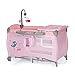 Produktbild Hauck 4007923607596 Reisebett Babycenter - Birdie Grey inklusive Wickelauflage, Einhang für Neugeborene, Mobilie mit Spieluhr, Windelfach, rosa