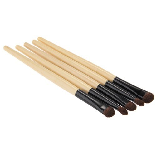 Gleader 5pcs Wood Professional Eye Shadow Makeup Cosmetic Brush Handle 16cm