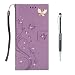 Produktbild iPhone X Hülle,iPhone 10 Hülle [Lebenslange Garantie],Grandoin® Bling Glitzer Glitter Handyhülle im Brieftasche-Stil für Apple iPhone X/iPhone 10 5.8 Zoll/iPhone 10 5.8 Zoll Handytasche PU Leder Ledercase Flip Tasche Wallet Tasche Handytasche Cover [3D Glitzer Prägung Schmetterling Muster] Book Case Schutzhülle mit [aktualisierter TPU Innenschale] [Aufstellfunktion] [Ständer Kartenfach] [Magnetverschluss] Etui Case (Violett)