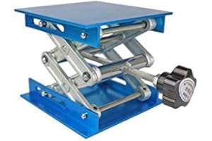 SUCOHANS Lab Jack Stand Table Lift Laboratory Lift Table Aluminium Oxide Lab Stand Lifter Scientific Scissor Lifting Jack Platform (4''X4'')