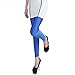 HDE Women's Shiny Solid Color Seamless Cool Stretch Leggings Great Seasonal Wear (Royal Blue)
