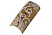 Effect Beauty 50pcs Gold & White Swirls Acrylic Pre-Designed Nail Tips - Tip Sizes 1-10