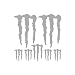 Produktbild Aufkleber Set Sticker Monster Energy ref: spon-024 silber