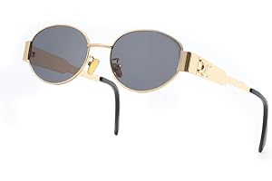 BANGN Sonnenbrille Damen, Vintage Sonnenbrille Rave Brille, Retro Trendy Klassische Runden Brille, UV-Schutz-Sonnenbrille für Draußen