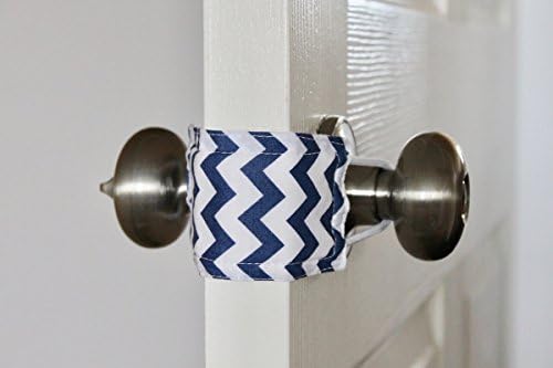 Latchy Catchy | Never Hear A Door Slam Again (Door Silencer/Jammer/Cushion) (3 Pack, Navy Chevron)