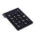 Produktbild Delaman Drahtlose Bluetooth 3.0 Ziffernblock Nummernblock numerische Tastatur 18 Tasten Digital Keyboard für Windows / Androd / IOS mit Automatische Schlaffunktion, Schwarz