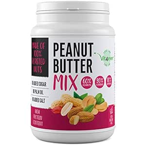 Erdnussbutter Mix Smooth Mit Erdnüssen, Cashews & Mandeln - 1Kg Natürliche  Peanutbutter - Hoher Proteingehalt - Erdnussmus Ohne Zusätze Von Salz, Öl  Oder Palmfett - Vegan : Amazon.de: Lebensmittel & Getränke