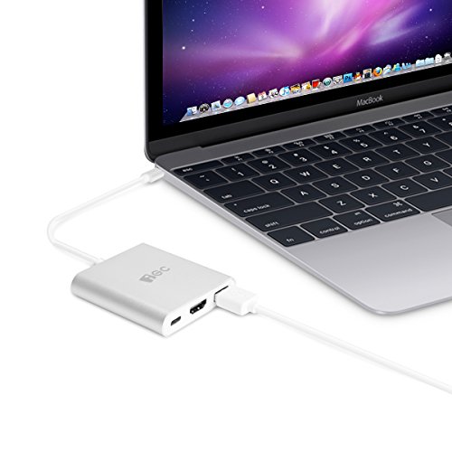 EC Technology Typ C USB 3.0 Hub mit Ladeanschluss&HDMI Port&Typ-C Port&USB 3.0 Port für Windows 7/8/10, Macbook OS 10.8 oder weitere Versionen, Chrome OS - 8