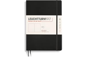LEUCHTTURM1917 Libreta Composition (B5) 178 x 254 mm, Tapa Blanda, 123 páginas numeradas, Negro, Lisa