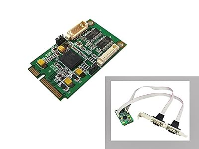 KALEA-INFORMATIQUE © - Carte Controleur Mini PCI EXPRESS (MiniPCIE) - 2 PORTS COM RS232 - FICHES DB9 - CHIPSET EXAR XR17V352