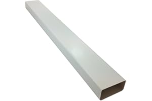 Kair Rectangular Flat Ducting 110mm x 54mm - 1 Metre Length Flat Channel Pipe