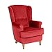 Produktbild Max Winzer 2959-1100-2044223-F01 Ohrensessel Kendra, Holz/Polyätherschaum, Rot, 89 x 73 x 92 cm