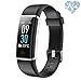 Produktbild alwaiiz Fitness Tracker,Wasserdicht Fitness Armband Farbbildschirm Aktivitätstracker mit Pulsmesser Schrittzähler Schlaf-Monitor Fitness Uhr Sportuhr für Damen Herren Kinder(Schwarz)