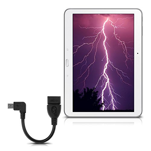 kwmobile Micro USB zu USB Adapter abgewinkelt für Smartphone, Tablet, Notebook, Ultrabook, Netbook, MP3 Player - USB 2.0 10 cm