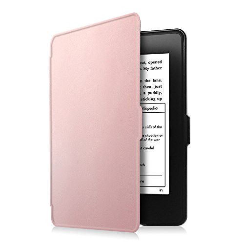 Fintie Kindle Paperwhite Hülle – Die dünnste und leichteste Smartshell Case Schutzhülle Tasche mit auto Sleep / Wake für den neuen Kindle Paperwhite 2016 (mit 300 ppi-Display, 6 Zoll, und integrierter Beleuchtung) und alle Modelle von 2012, 2013, 2014, 2015, Roségold - 9