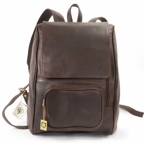 Großer Lederrucksack Größe L / Laptop Rucksack bis 15,6 Zoll, für Damen und Herren, Braun, Jahn-Tasche 711 - 2