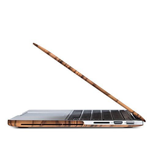 kwmobile Hardcase Laptop Hülle für Apple MacBook Pro Retina 13″ (ab Ende 2012) – Holz Maserung Design Braun dünne gummierte Schutzhülle Cover Case Tasche - 8