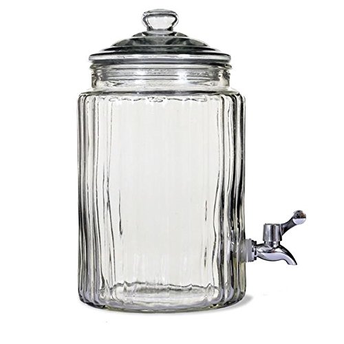 CKB Ltd® Retro Traditionelle Getränkespender Cocktail Juice Water Drinks Dispenser 5.8L – Saft Wasser Getränke Spender Ideal für Haus Küche Garten Party Getränkeservice – Glasbehälter mit Deckel - 2