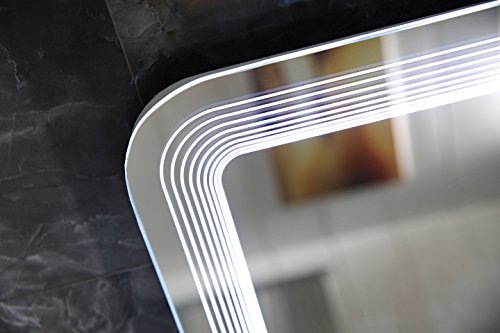 Dr. Fleischmann Design LED-Beleuchtung Badspiegel GS086 Lichtspiegel Wandspiegel mit Touch-Schalter Tageslichtweiß IP44 (80x60cm) - 2