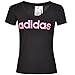adidas Womens V Neck QT T Shirt Ladies Short Sleeves Tee Top ClimaLite Black/SolarPink (M) 12-14