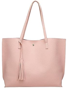 Damen Handtaschen tasche Shopper Tasche groß Fashion Elegant Frauen Schultertasche mit Quasten