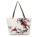 Produktbild Tasche, Malloom Mädchen Frauen Leder Vintage Blume Malerei Tasche Schultertasche Handtasche für Alltag Büro Schule Ausflug Einkauf