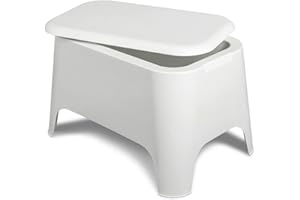 Mondo Viro Ensemble de jardin en résine Petra table conteneur et fauteuil d'extérieur (table blanche)