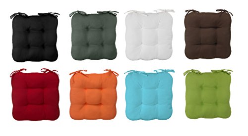 Sitzkissen Dekokissen Stuhlkissen Zierkissen Gartenkissen 4er Steppung – Größe: ca. 38 x 38 cm – 2er Vorteilspaket – anthrazit - 6