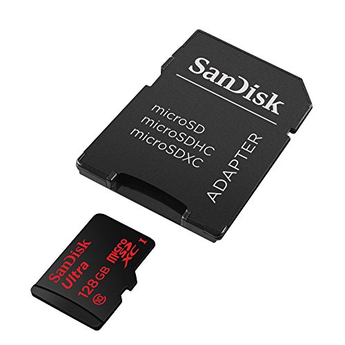 SanDisk Ultra 128 GB MicroSDXC UHS-I Memory Card with SD Adapter - Frustration Free Packaging