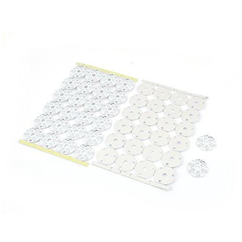 sourcingmap® 50stk 32 mm Kreise Aluminium PCB Platine für 6 x 1/2 W5730 SMD-LED