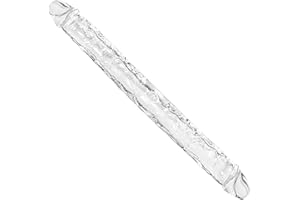 UMANIA Consolador doble realista de 30 cm, pene transparente Flexible anales para lesbianas, estimulador de punto G Anal, juguete sexual para mujeres, hombre, parejas