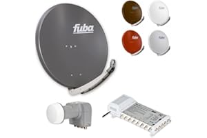 Fuba DAA 850 HD Sat Anlage - 8 Teilnehmer Komplettset Mit 85cm Alu Satellitenschüssel, DEK 407 Quattro LNB und FMT 508 Multischalter