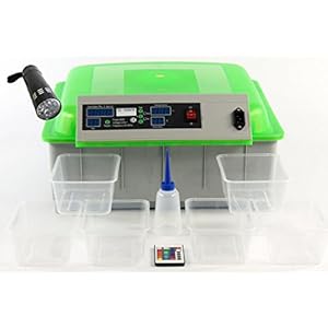 Inkubator BK48-EXOTIC, vollautomatisch, LED Innenbeleuchtung, variabler Temperaturbereich 20°-50°, Brutkasten, Brutmaschine geeignet für Hühner, Reptilien uvm