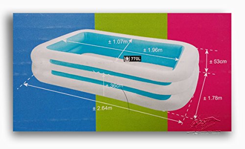 Schwimmbecken Swimmingpool Pool Vinyl 262x175x56 cm - 2