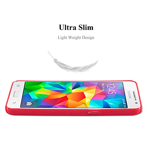 Samsung Galaxy GRAND PRIME Funda Super Delgada de Pl  stico Duro en FROSTY ROJO de Cadorabo  Dise  o FROSTY      Cubierta Protectora Ligera con Antichoque y Resistente al Rayado para Tel  fono M  vil     Protecci  n Carcasa Case Cover