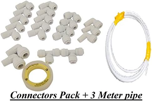 PSI Connector Pack Connectors Pack For RO UV UF Pipes Tubes Water Filters Purifiers(White)