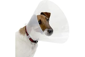 Croci - Elizabethan collar for dogs size L, cone-shaped Elizabethan collar for the protection and care of dogs and cats, prevents scratches, bites and licks, 20 cm
