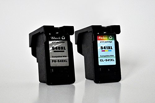 PG-540XL & CL-541XL Printing Saver Pack de 2 Cartuchos de Tinta compatibles para Canon Pixma MG2150 MG2250 MG3150 MG3250 MG3255 MG3350 MG3550 MG3650 MG4150 MG4250 MX375 MX395 MX435 MX455 MX475 MX515