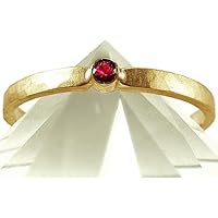 Verlobungsring Goldring mit Rubin, Antragsring Beisteckring Vorsteckring - handgefertigt by SILVERLOUNGE