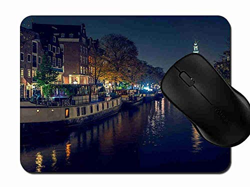 Preisvergleich Produktbild Mauspad Amsterdam niederländischer Turm Rutschfeste Gummi Basis Mouse pad, Gaming und Office mauspad für Laptop, Computer PC 1H592