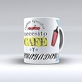  Taza cerámica desayuno regalo original Opositor oposiciones \"Como opositor solo necesito café y subrayador\"
