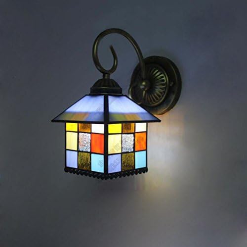 HJK Chinese Antique Button-Type Wall Lamp Jane European-Style Bathroom Bathroom Single-Head Glass Mirror Headlights,House lights,Diamond single head