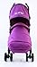 ZETA VOOOM - Plum Dots with Rain Cover + Deluxe 2in1 footmuff liner zip off padded plum